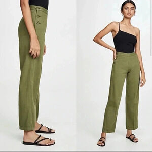 Current/Elliott The Military Cropped Pant In Army Green Size 31